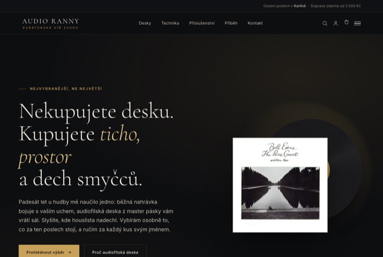 E-shop s gramofonovými deskami