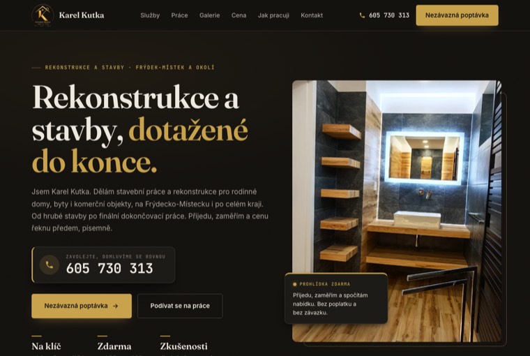 Rekonstrukce, stavby a terasy