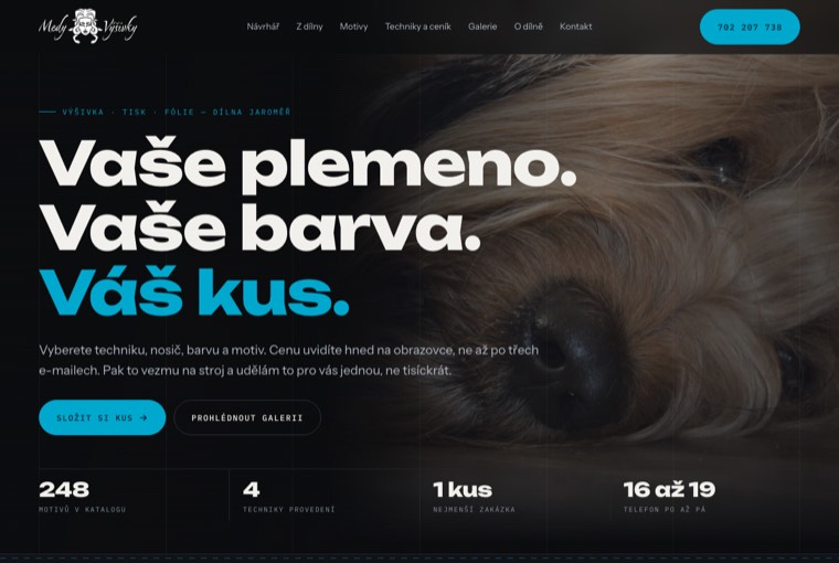 E-shop s výšivkami na míru