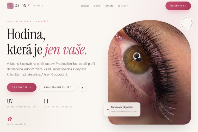 Salon krásy a prodlužování řas
