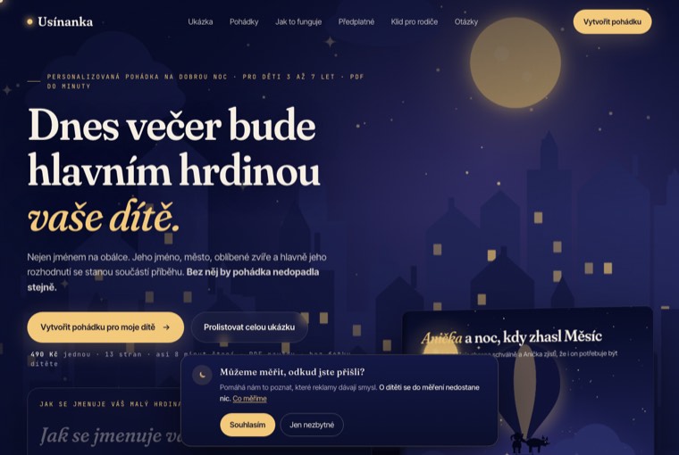Aplikace s pohádkou na míru
