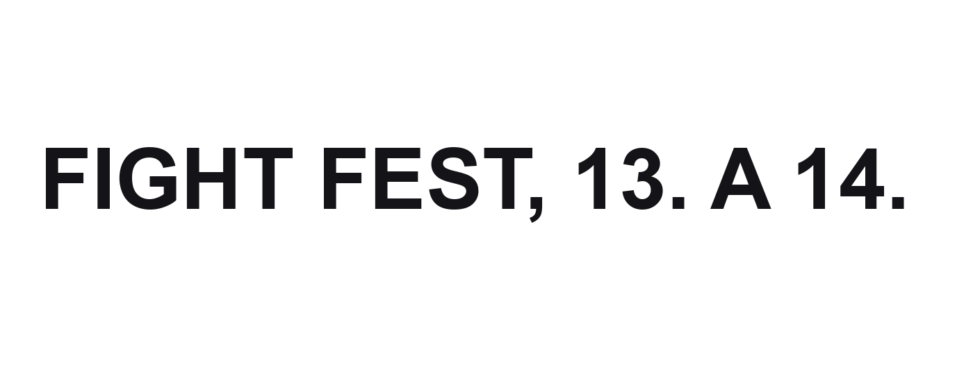 Znak akce Fight Fest, první veletrh bojových sportů, vše ze světa bojových umění na jednom místě
